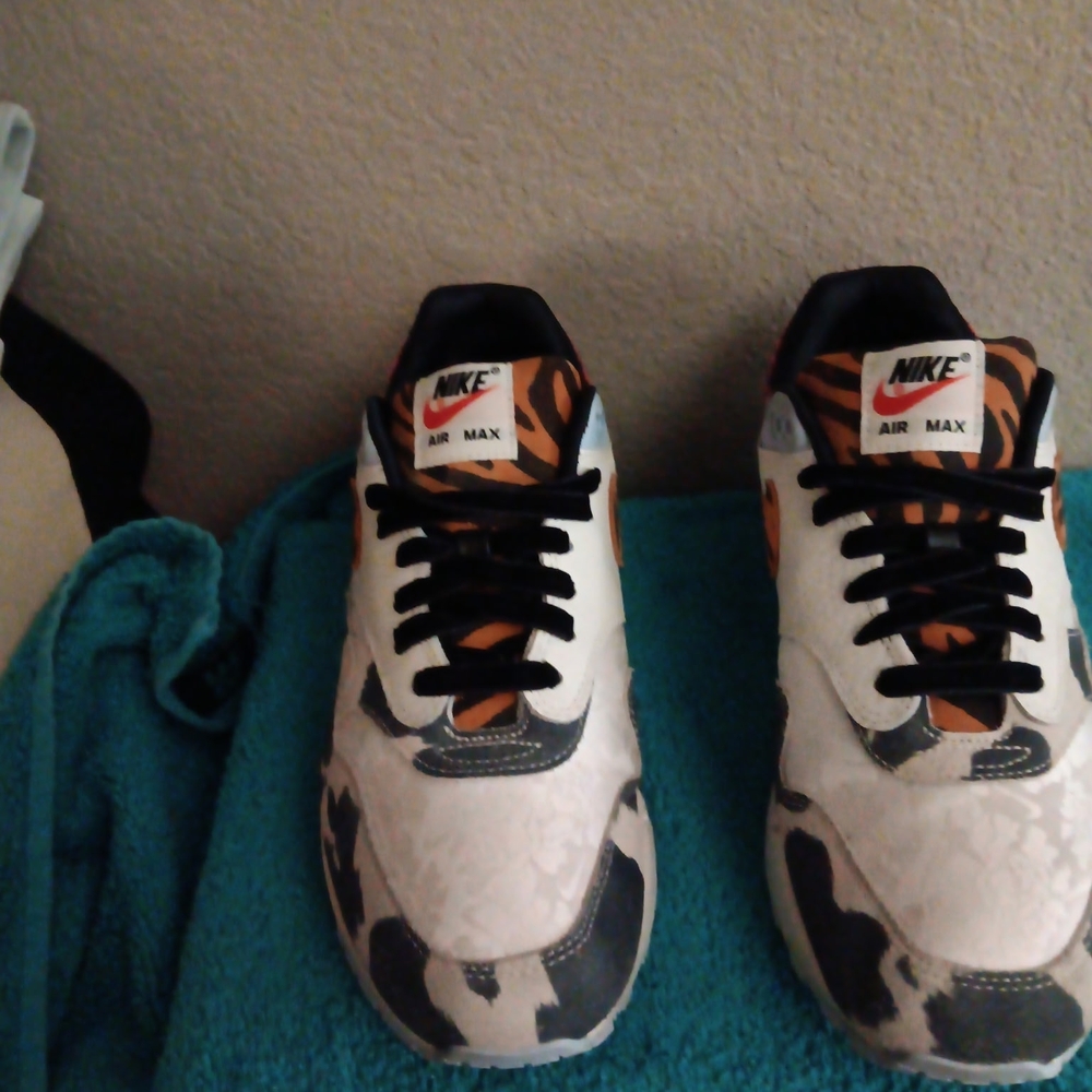 Nike Air Max White and Black with Orange Accents